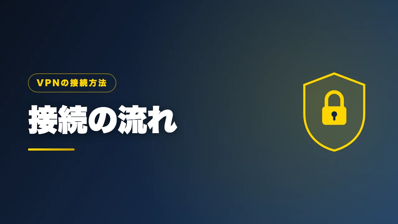 VPNに接続する流れを解説するバナー画像